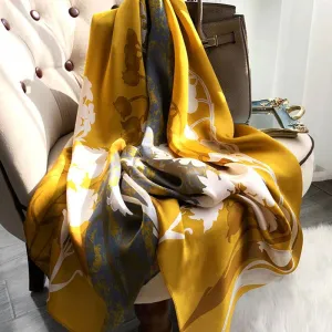 Print silk scarf for lady