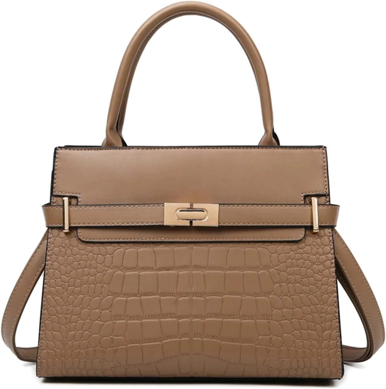 Purses and Handbags Women Fashion PU Leather Crocodile Print Tote Crossbody Shoulder Bags Lady Top Handle Work Satchelbag1293OWOISS
