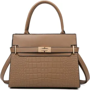 Purses and Handbags Women Fashion PU Leather Crocodile Print Tote Crossbody Shoulder Bags Lady Top Handle Work Satchelbag1293OWOISS