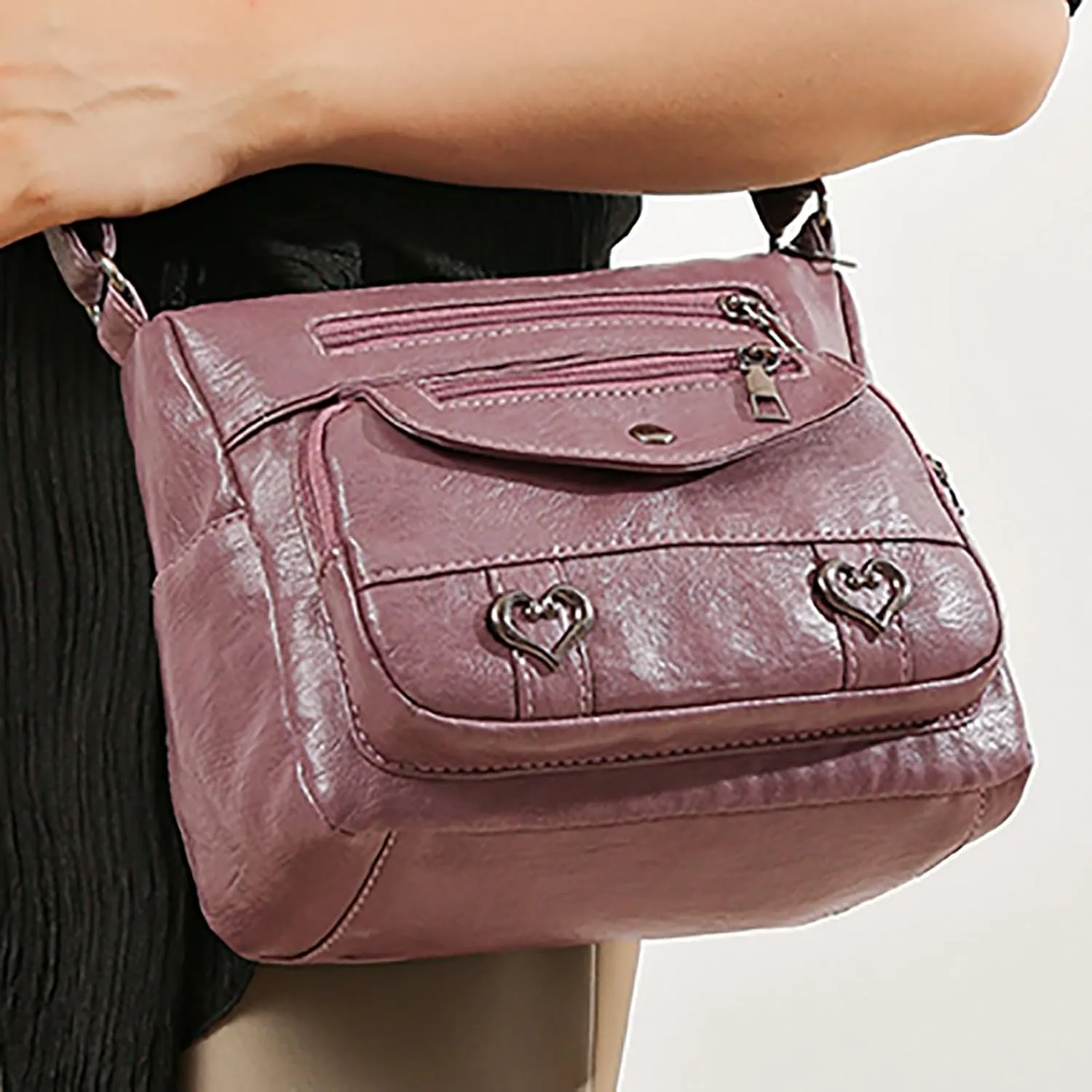 Purses for Women Soft Pu Leather Large Hobo Bags for Women Shoulder Bag Blue