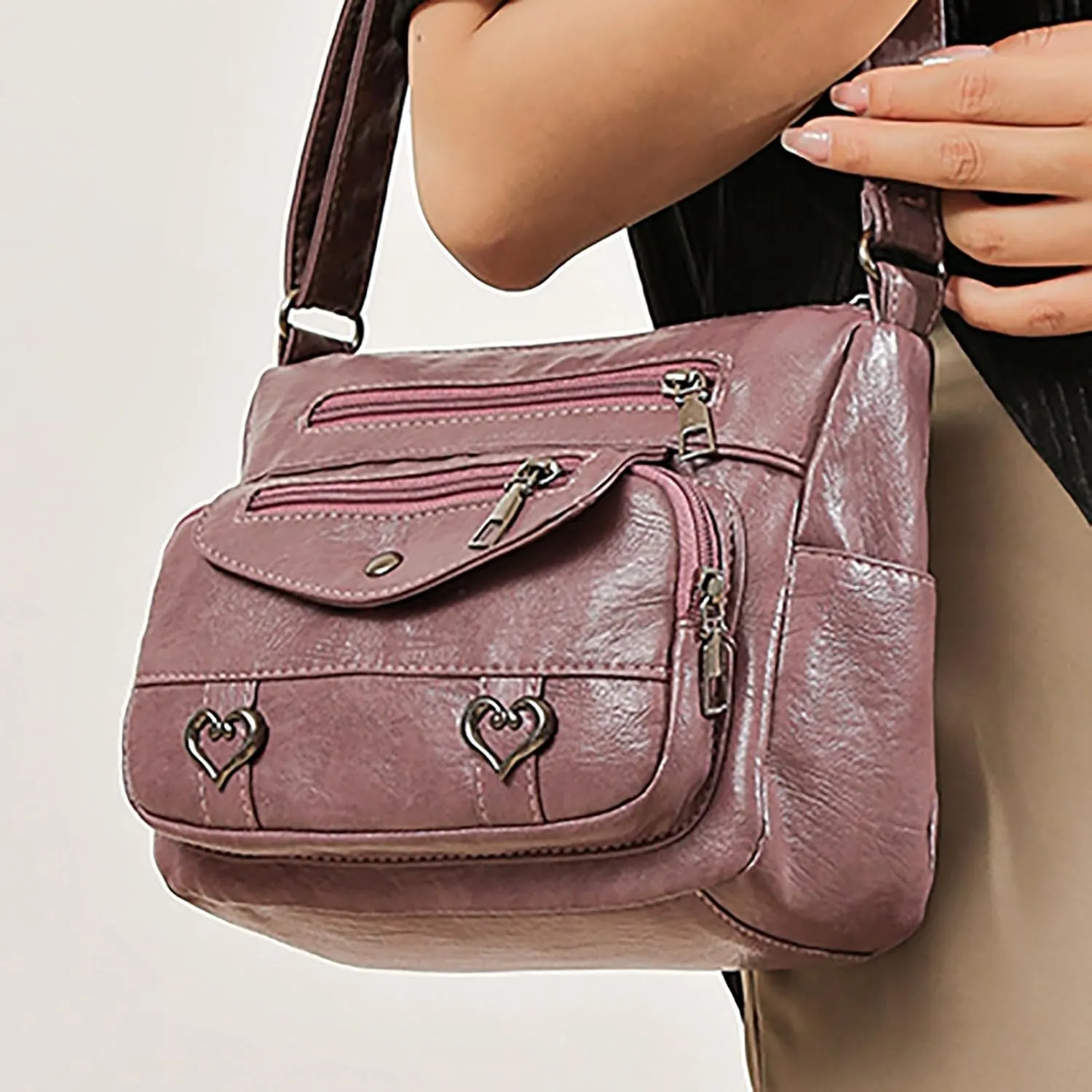Purses for Women Soft Pu Leather Large Hobo Bags for Women Shoulder Bag Blue