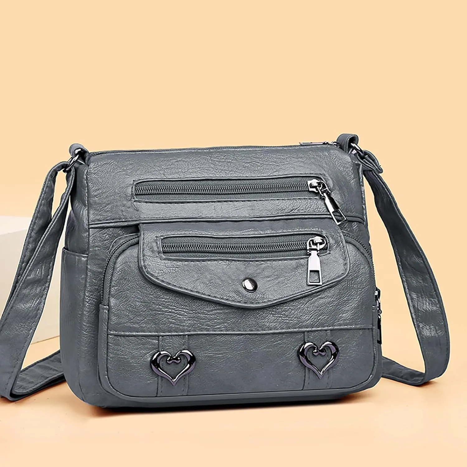 Purses for Women Soft Pu Leather Large Hobo Bags for Women Shoulder Bag Blue