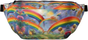 Rainbow Bright Stylish Crossbody Waist Pack - Versatile And Compact Travel Pouch For Hands-Free Storage