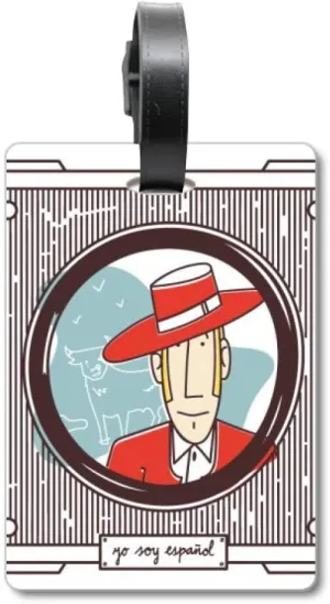 Red Garment Spanish Illustration Suitcase Bag Tag Luggage Card Hanging Scutcheon Label