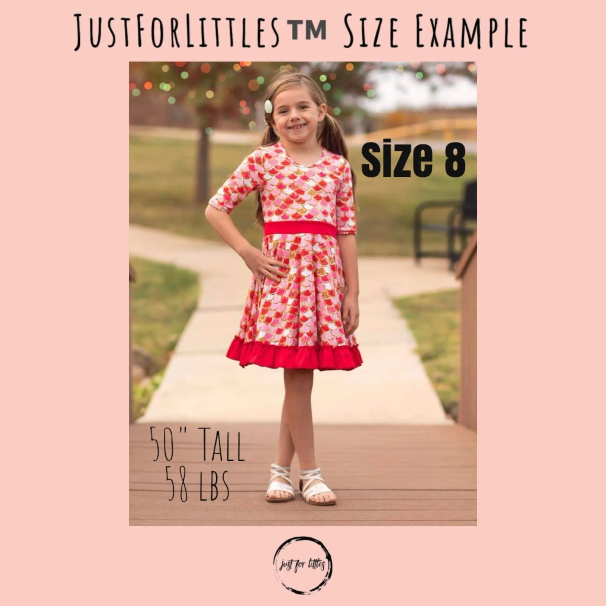 Red Mermaid Scales Twirl Dress