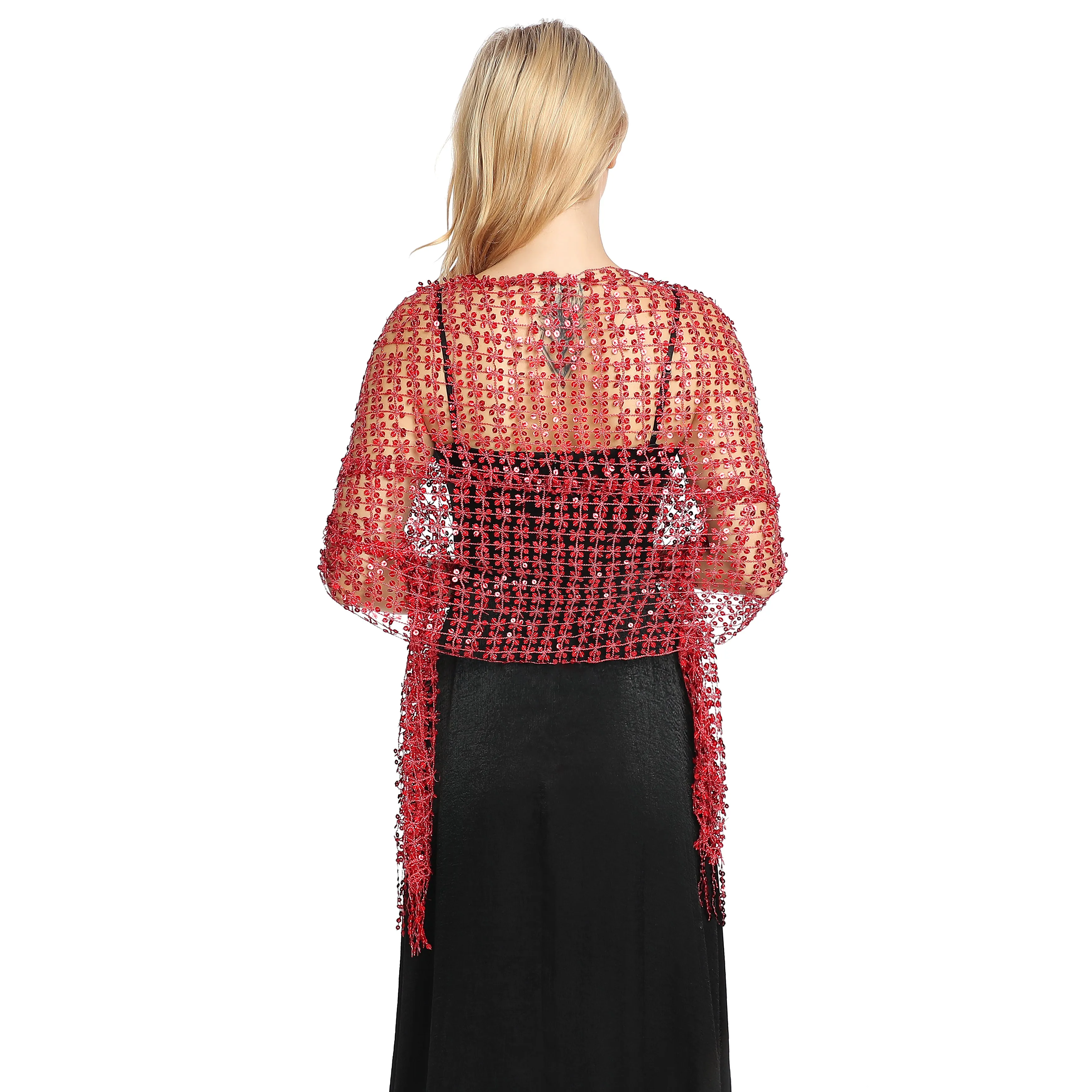 Red Sequin Scarf
