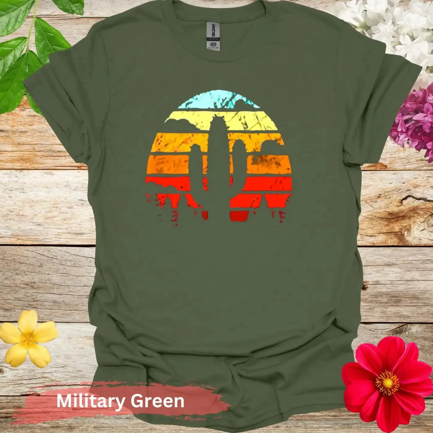 Retro Cactus Graphic T-shirt