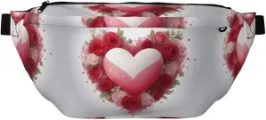 Romantic Heart Stylish Crossbody Waist Pack - Versatile And Compact Travel Pouch For Hands-Free Storage