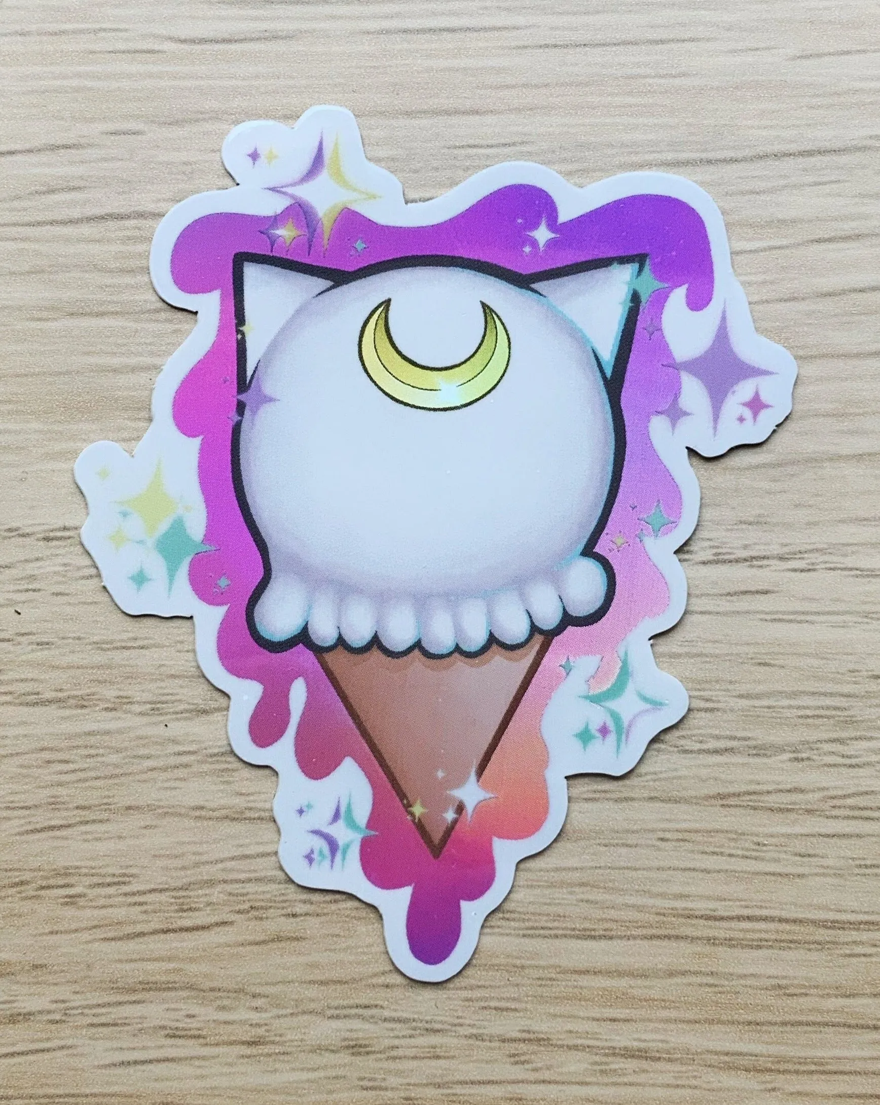 Sailor Moon Artemis holographic vinyl sticker