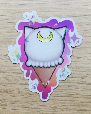 Sailor Moon Artemis holographic vinyl sticker