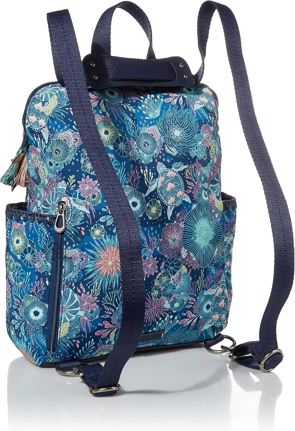 Sakroots womens Eco-twill Loyola Convertible Backpack, Royal Blue Seascape, One Size US