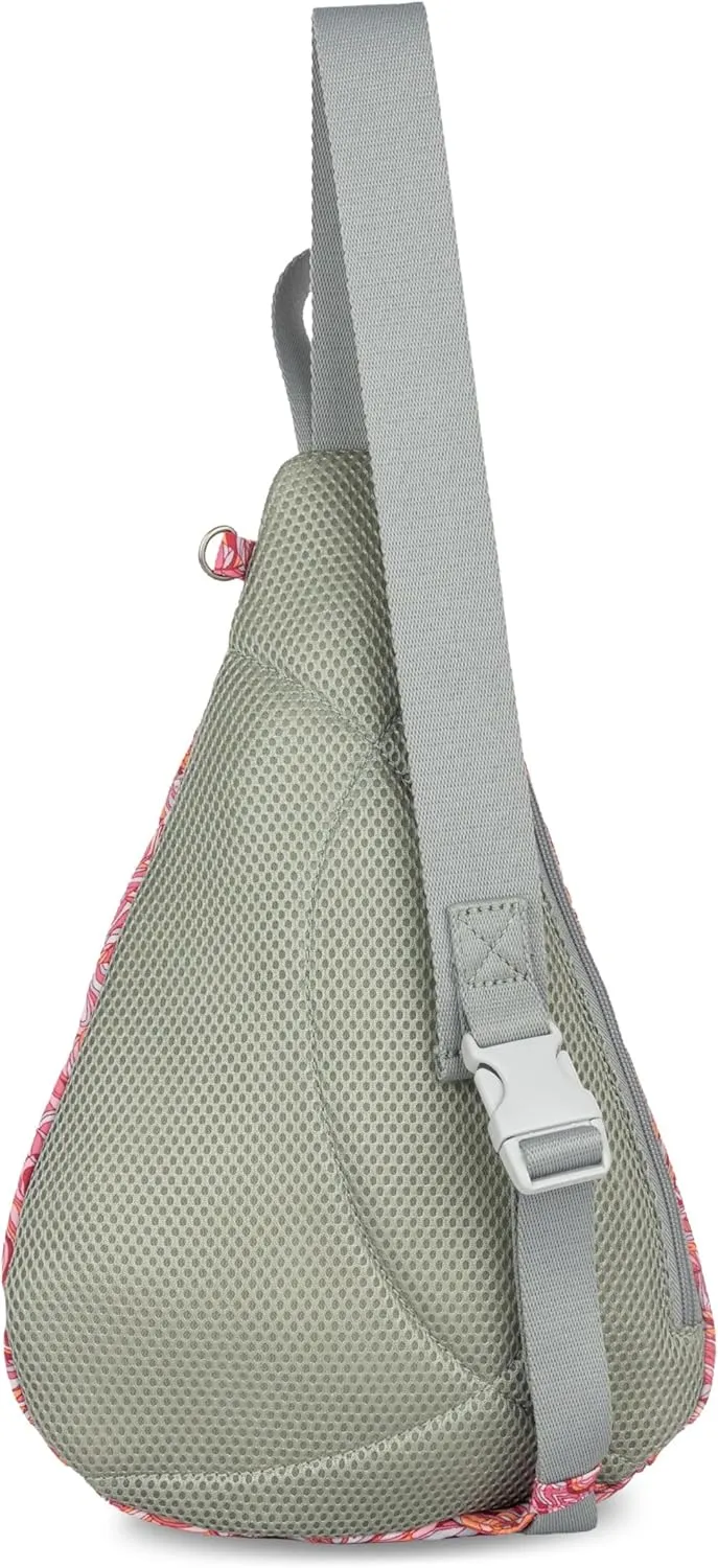 Sakroots Women's Go Sling Backpack, Sorbet Treehouse, 9IN x 6IN x 15IN