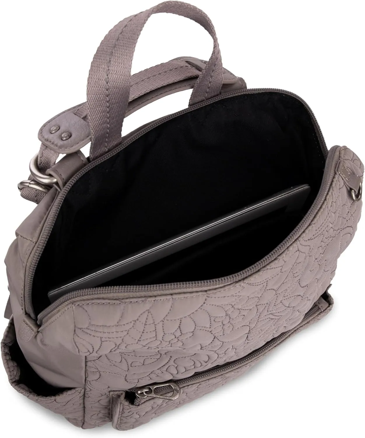 Sakroots Women's Loyola Convertible Backpack, Mushroom Spirit Desert Quilted, 10.75IN x 4.75IN x 15IN