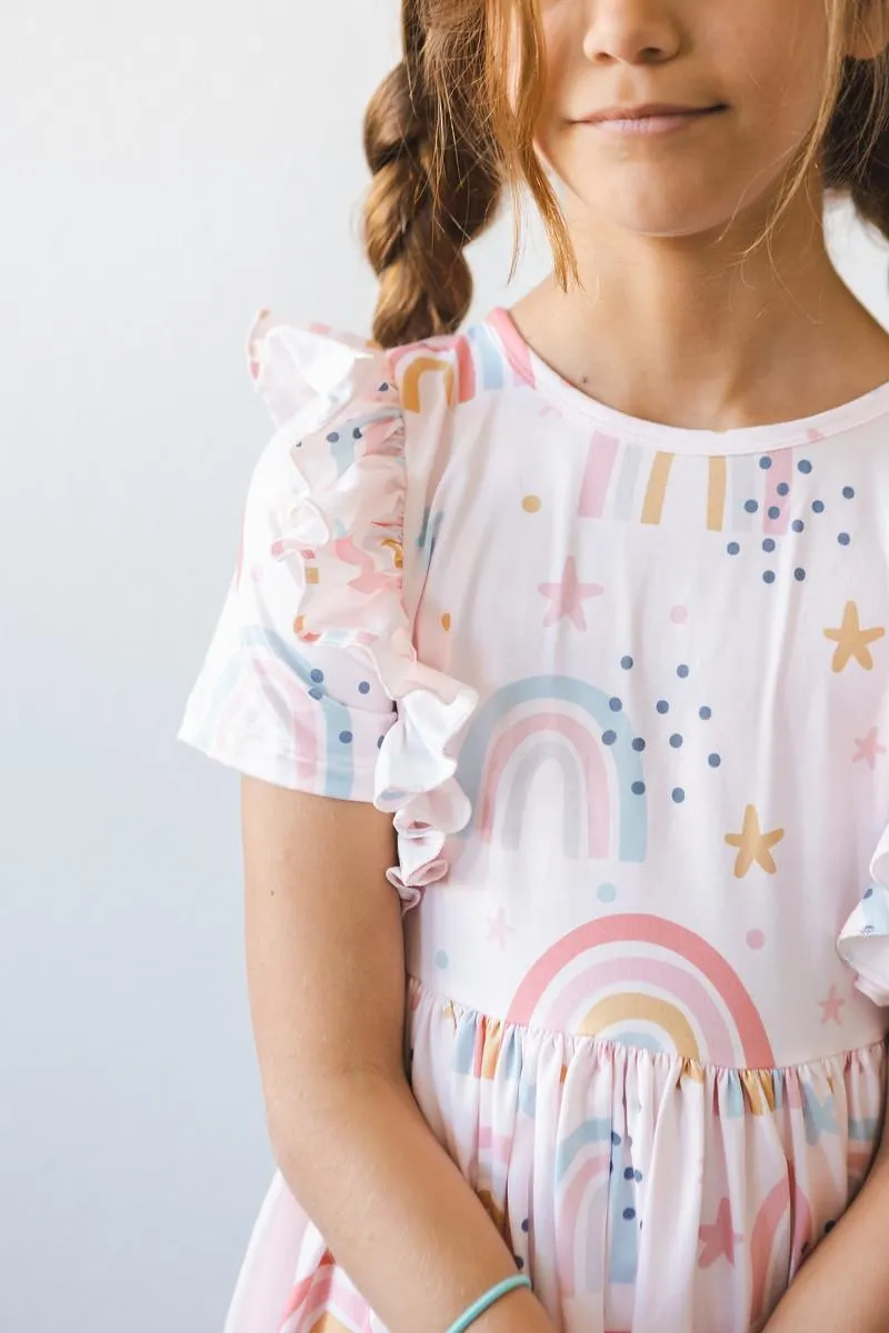 SALE Over the Rainbow S/S Ruffle Twirl Dress