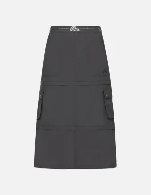 Seagull Print Detachable Fashion Fit Denim Skirt