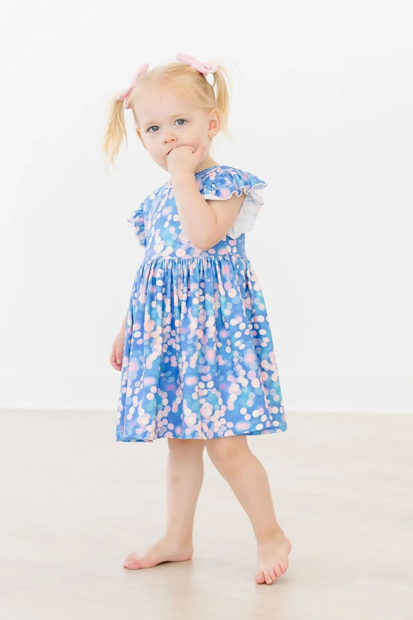Shimmer & Shine Flutter Sleeve Twirl Dress