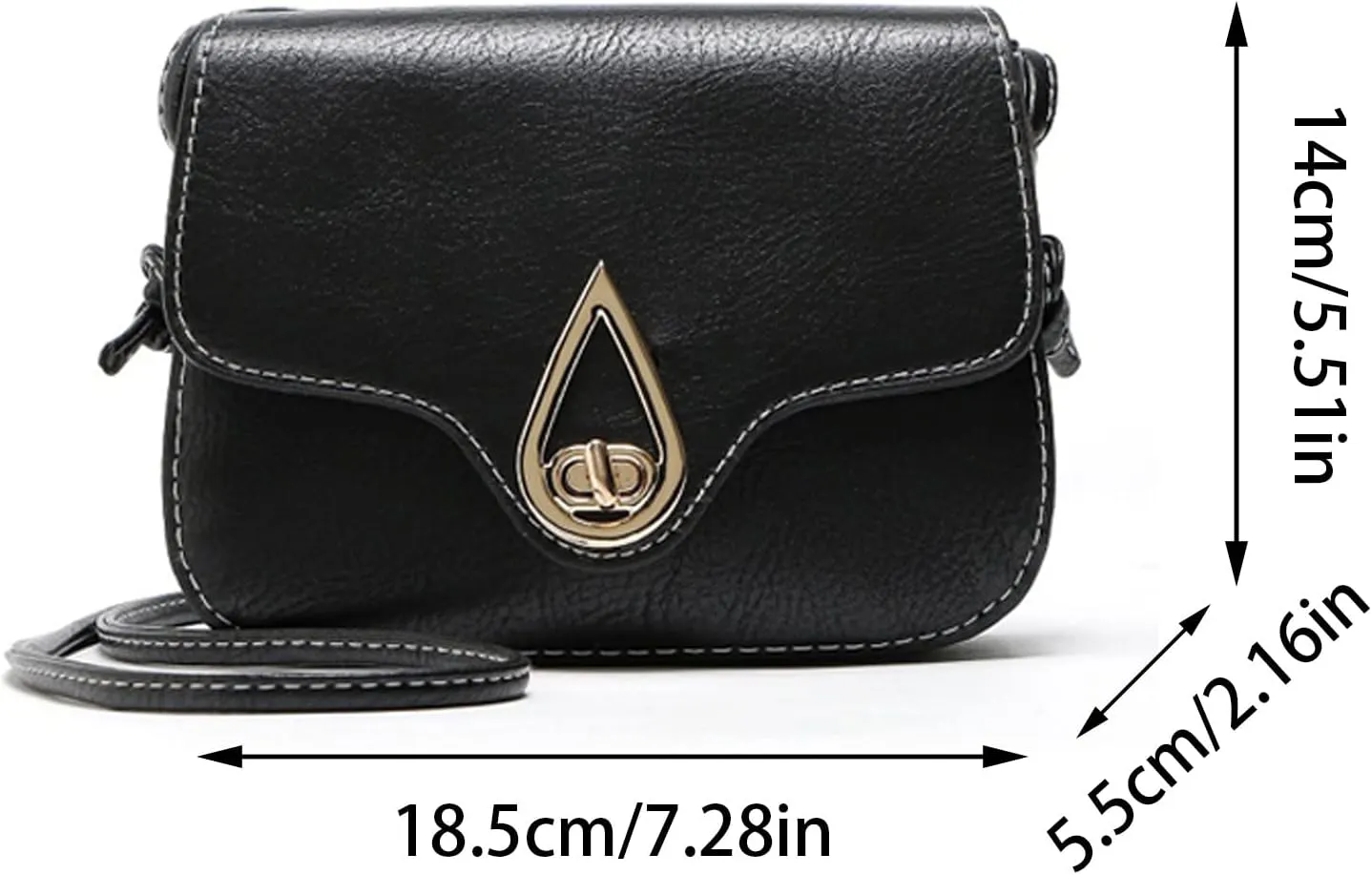 Shoulder Bag for Women Fashionable Retro Women's Bag Metal Turnbuckle Messenger Shaped Small Shoulder
