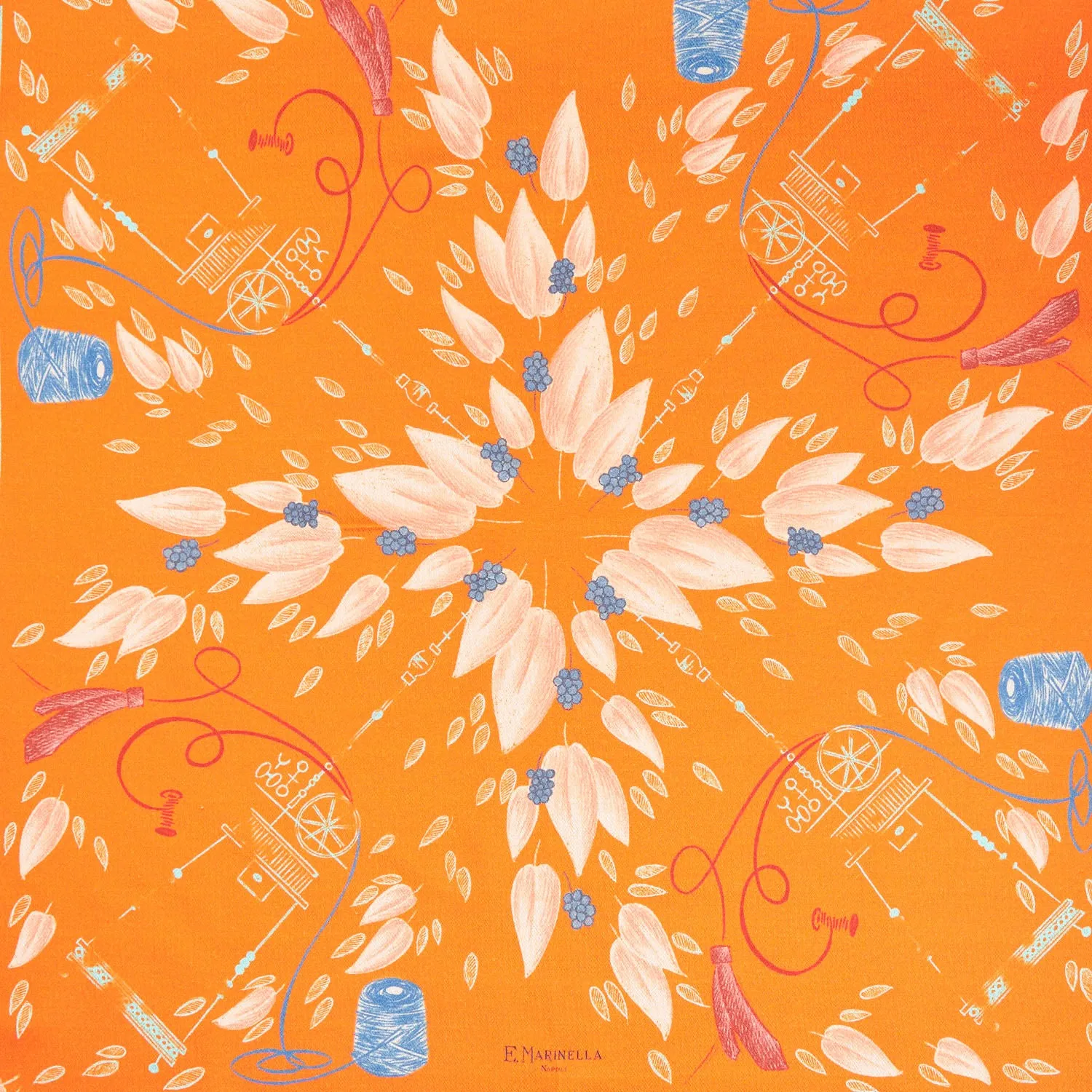 SILK AND ORANGE FIBER SCARF