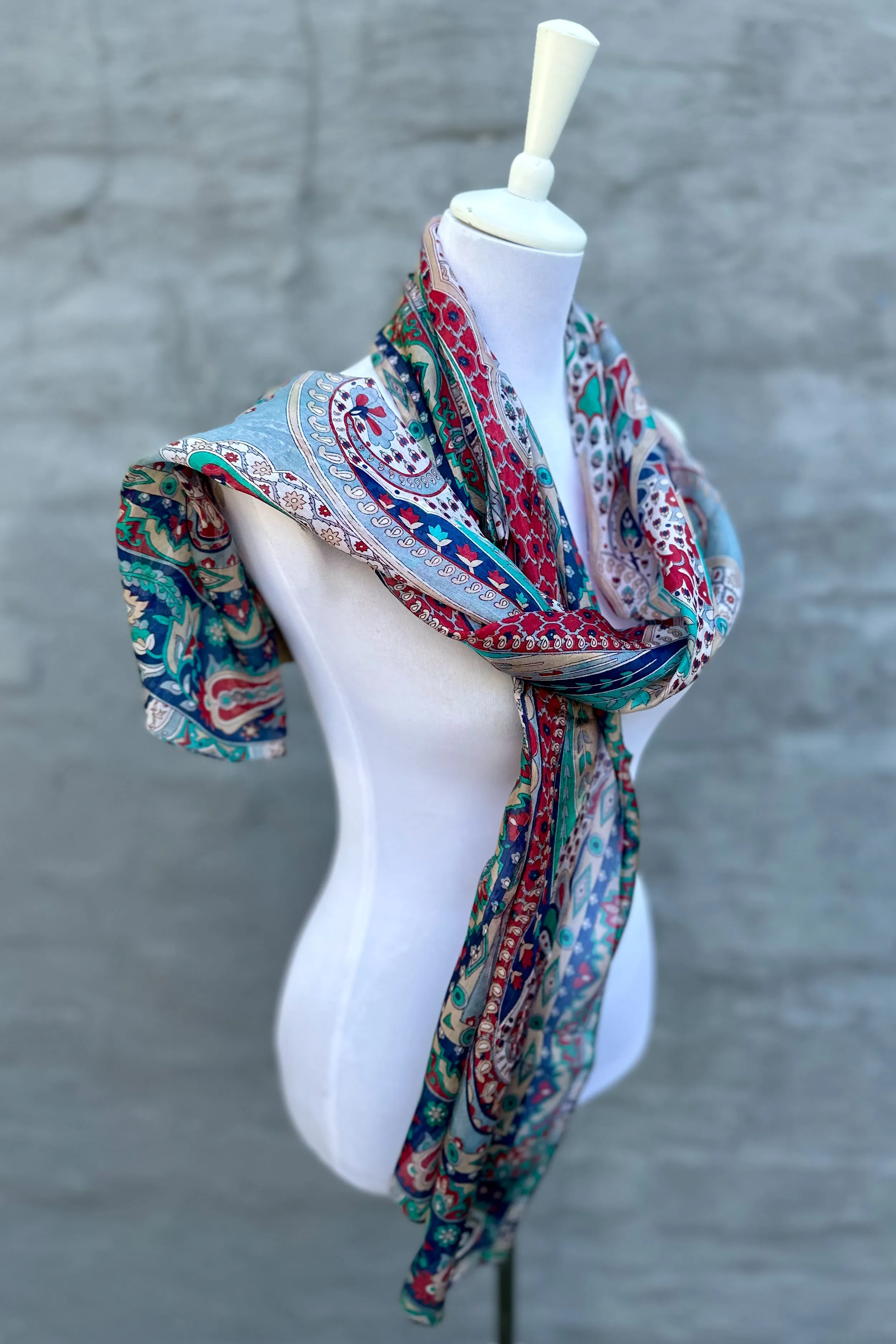 Silk Scarf In Perfect Paisley
