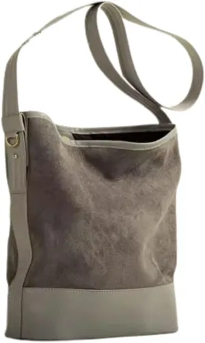 Slouchy Suede Boho Bucket Bag Women Corduroy Satchels Crescent Shoulder Bag Crossbody Purse Top-handle Tote Handbag 2024