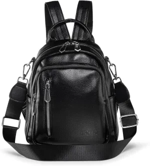 Small Backpack Purse for Women Mini Backpacks Stylish Leather Women's Versatile 3 in 1 Fashion Handbag Travel Ladies Daypacks Satchel Shoulder Bags