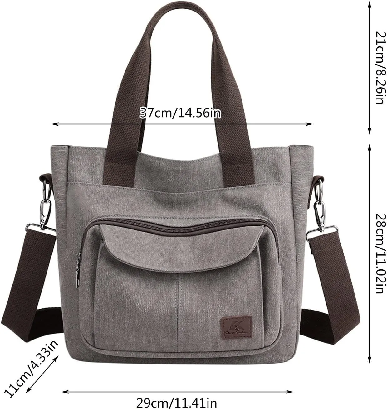 Small Purse for Women Large Capacity Ladies Bag Canvas Handbag Simple Shoulder Messenger Bag
