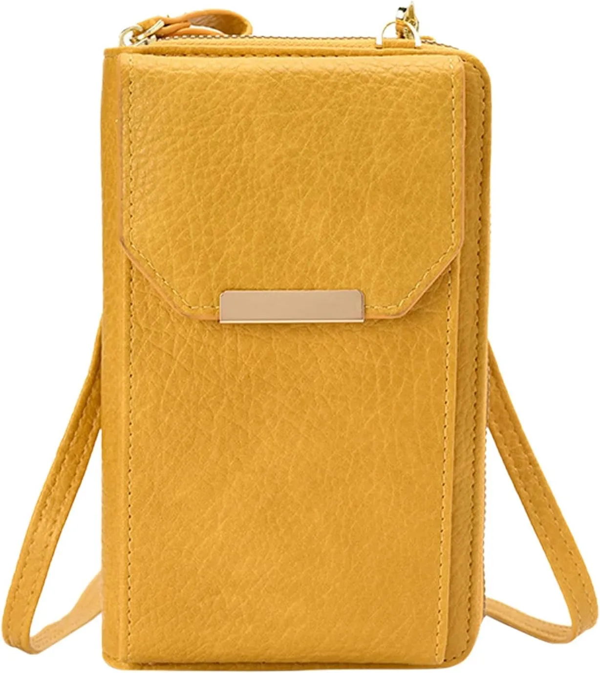 Small Shoulder Bag Large Capacity PU Mobile Phone Bag Ladies Handbag Single Zipper Vertical Crossbody Mobile