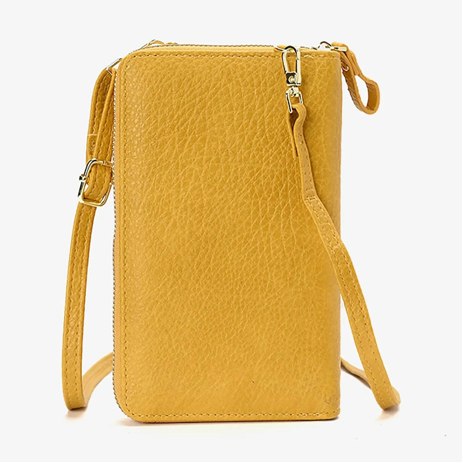 Small Shoulder Bag Large Capacity PU Mobile Phone Bag Ladies Handbag Single Zipper Vertical Crossbody Mobile