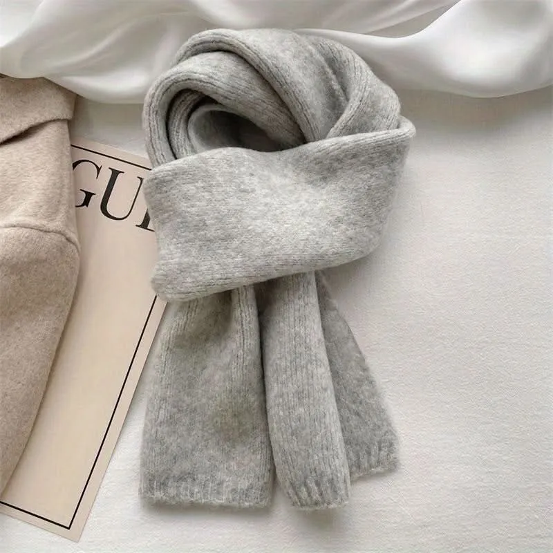 Soft & Warm Acrylic Knit Scarf – Elegant Winter Neckwear
