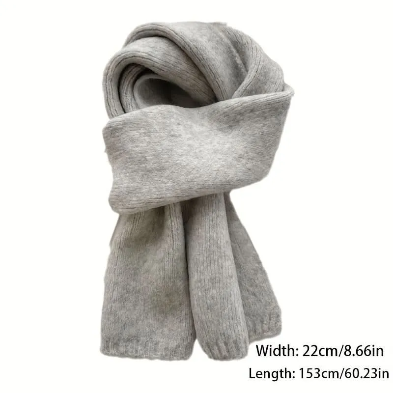 Soft & Warm Acrylic Knit Scarf – Elegant Winter Neckwear