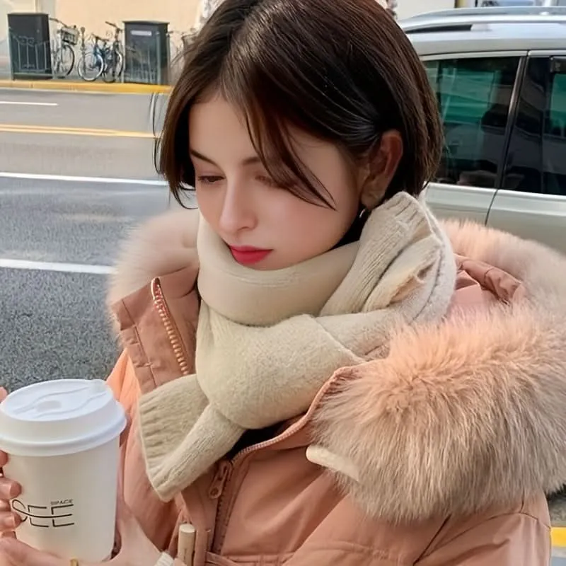 Soft & Warm Acrylic Knit Scarf – Elegant Winter Neckwear
