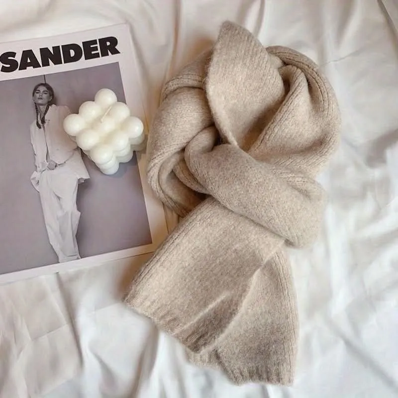 Soft & Warm Acrylic Knit Scarf – Elegant Winter Neckwear