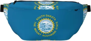 South Dakota Flag Stylish Crossbody Waist Pack - Versatile And Compact Travel Pouch For Hands-Free Storage