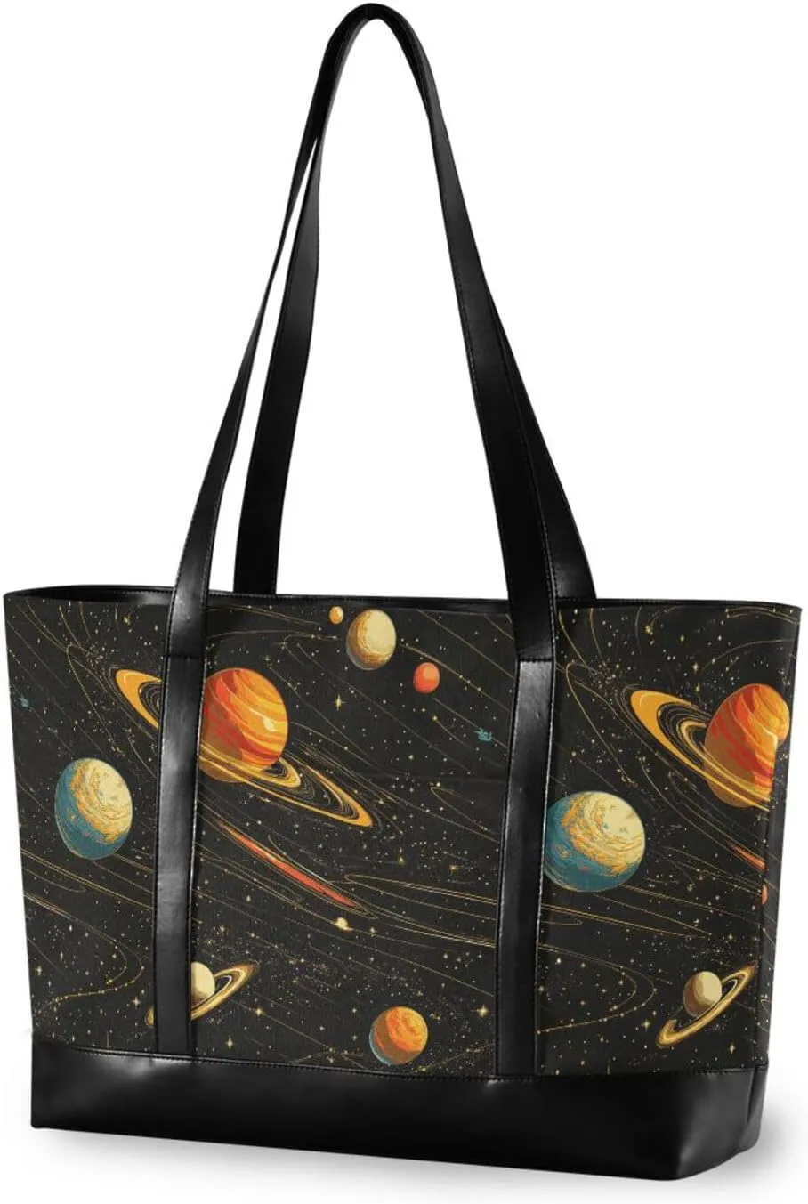 Space Planet professional diaper bag tote with zipper for commuter with Personalized bolso para laptop