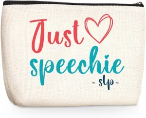 Speech Therapy Gifts Speech Therapist Gift Makeup Bag SLP Gifts for Speech Language Pathologist Appreciation Gifts for Women Teacher Coworker Bestie Cosmetic Bag travel pouch Christmas Birthday