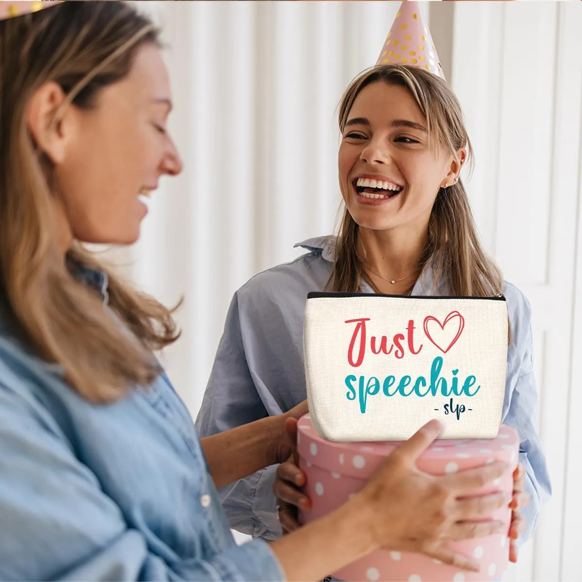 Speech Therapy Gifts Speech Therapist Gift Makeup Bag SLP Gifts for Speech Language Pathologist Appreciation Gifts for Women Teacher Coworker Bestie Cosmetic Bag travel pouch Christmas Birthday