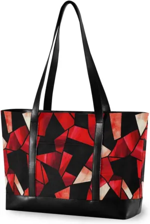 Stained Glass Red Black Valentines professional 14 inch laptop tote bag with zipper for nurses with diaper bolsa para laptop