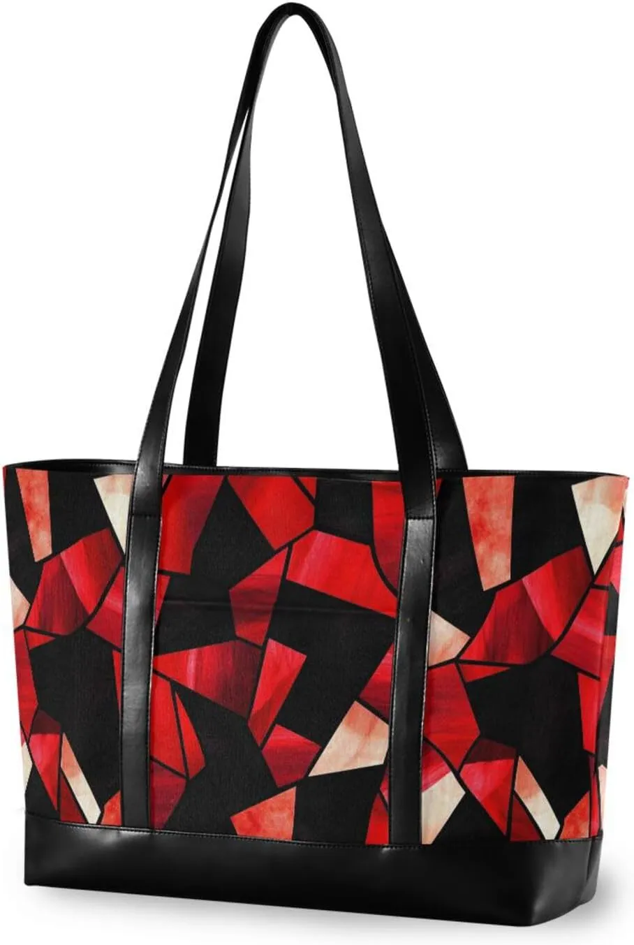 Stained Glass Red Black Valentines professional 14 inch laptop tote bag with zipper for nurses with diaper bolsa para laptop
