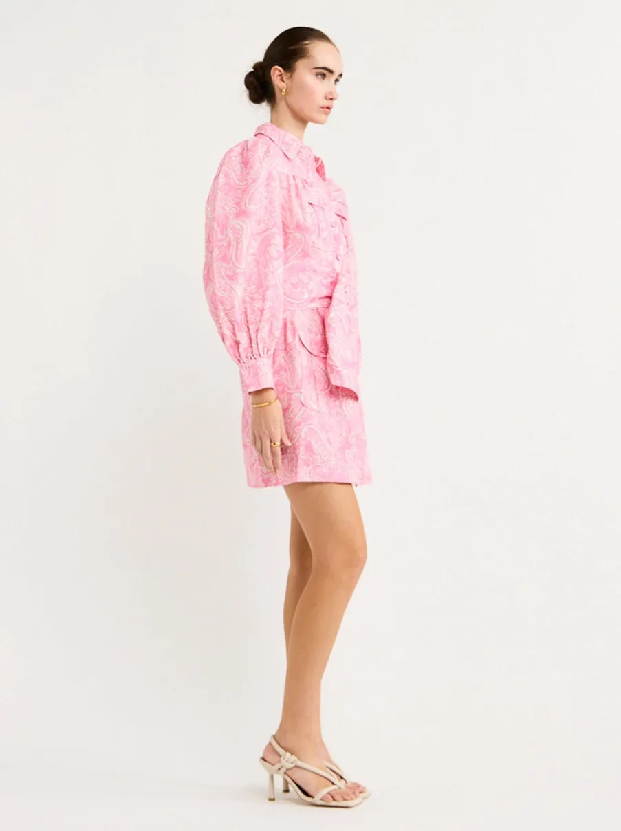 Steele Isabella Dress in Pink Paisley