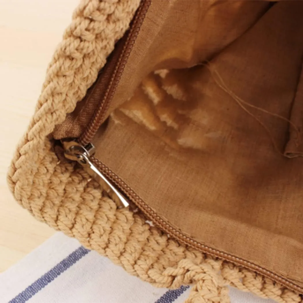 Straw Bags for Women Handwoven Tote Summer Straw Handbag Beach Weave Bag Boho Style Shoulder Bags