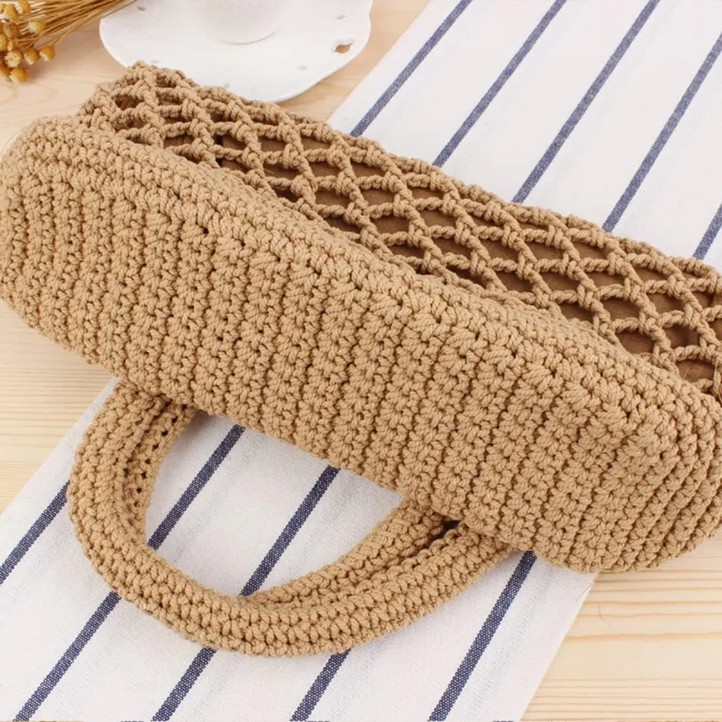 Straw Bags for Women Handwoven Tote Summer Straw Handbag Beach Weave Bag Boho Style Shoulder Bags