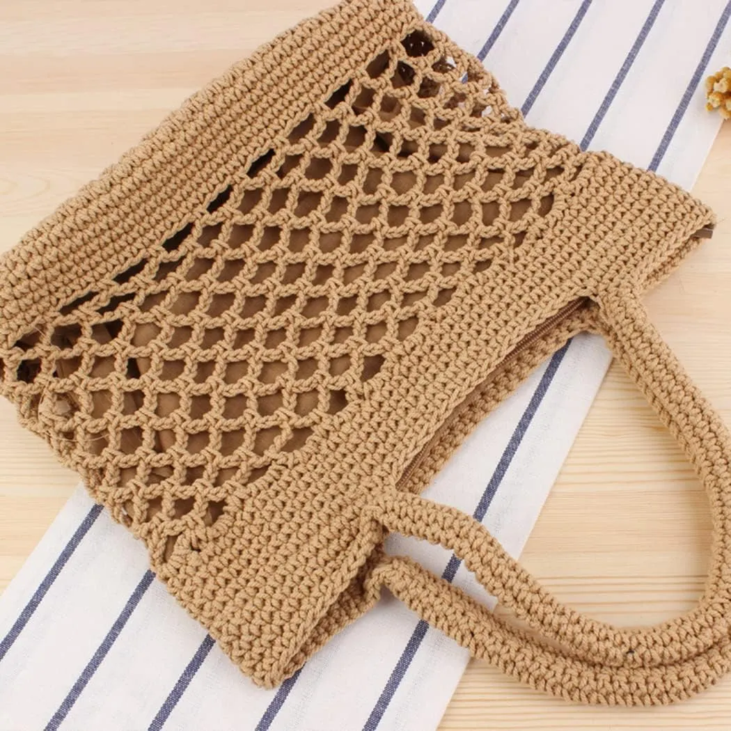 Straw Bags for Women Handwoven Tote Summer Straw Handbag Beach Weave Bag Boho Style Shoulder Bags
