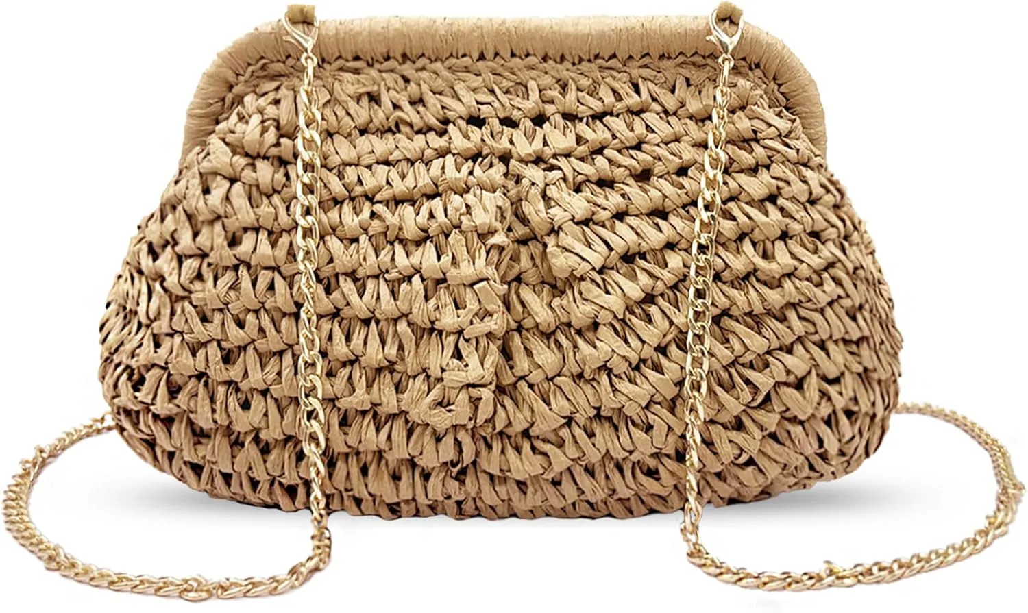 Straw Clutch Purses for Women Crossbody Vacation Handbags Woven Boho Pouch Bags Summer Beach Evening Bags