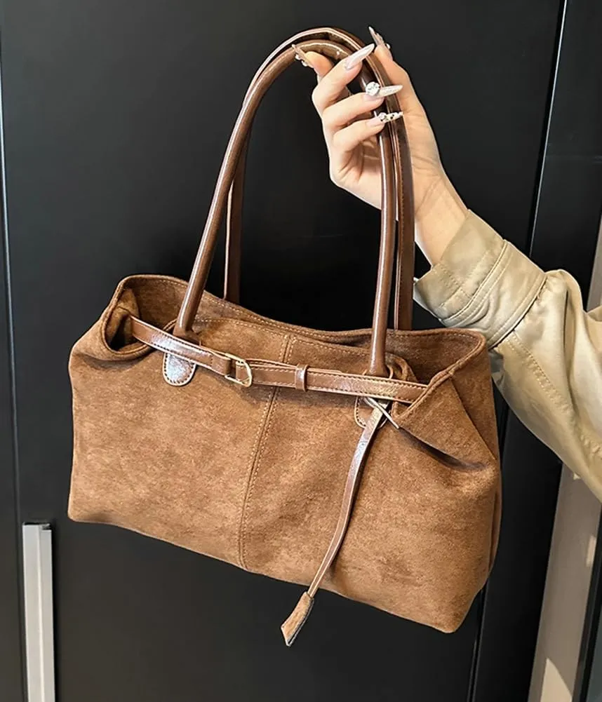 Suede Shoulder Bags for Women - Stylish Work Satchel and Purse - Dating, Shopping 2024