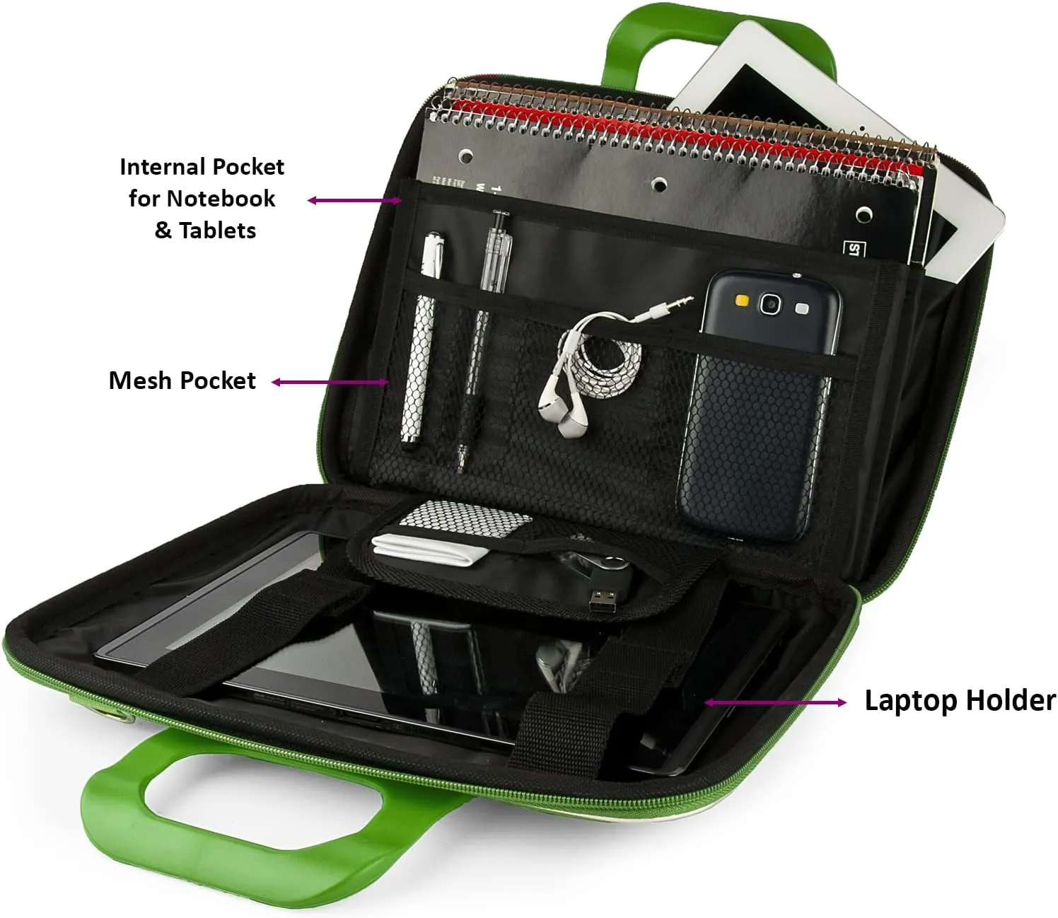 Sumac Crossbody Messenger Professional Executive Briefcase Bag for 11 in Acer Chromebook, Lenovo Thinkpad Yoga, iPad Pro