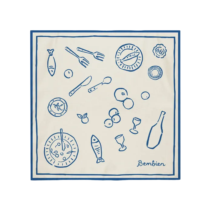 Tableau Scarf in Blue