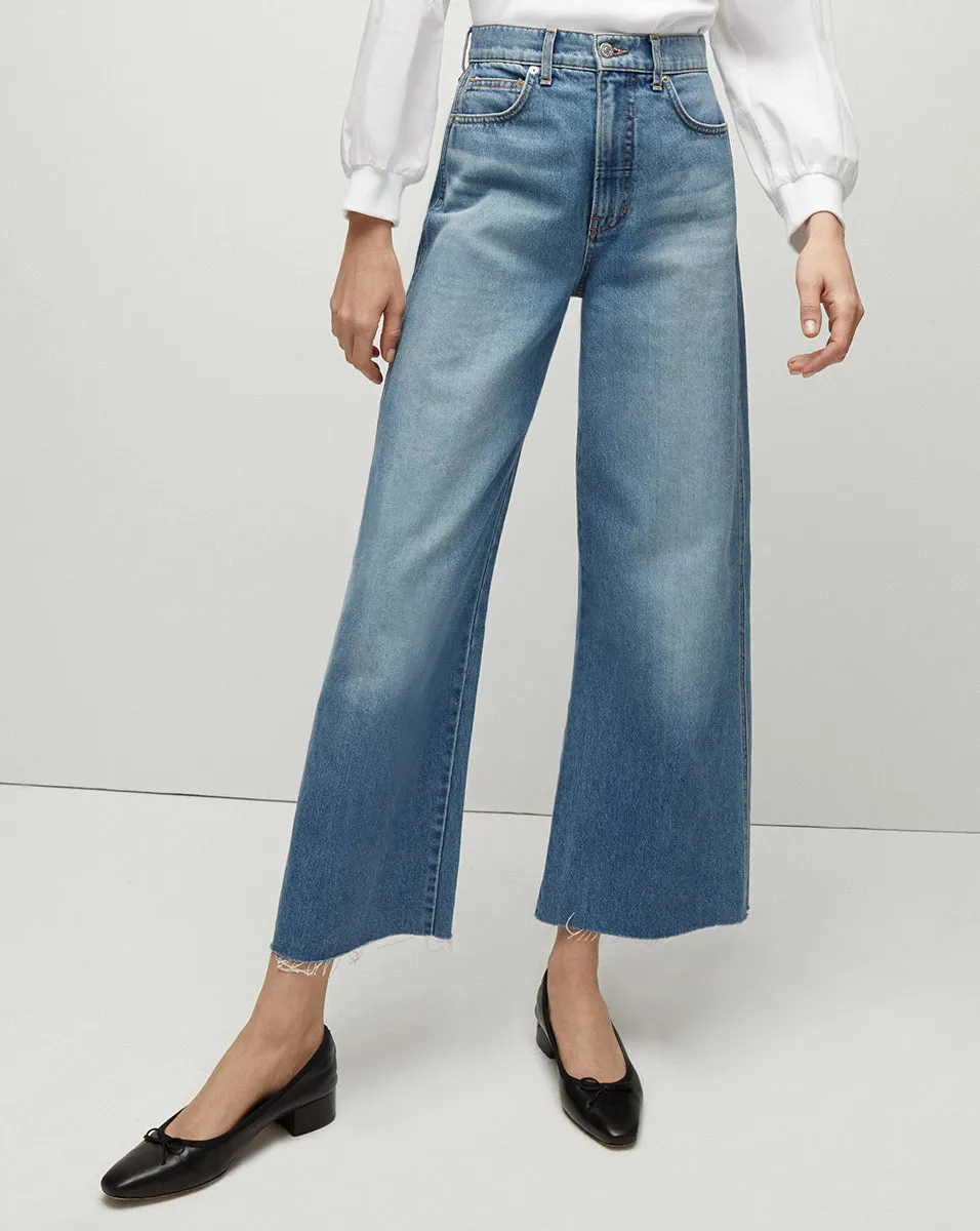 Taylor High Rise Wide Leg Cropped Jean