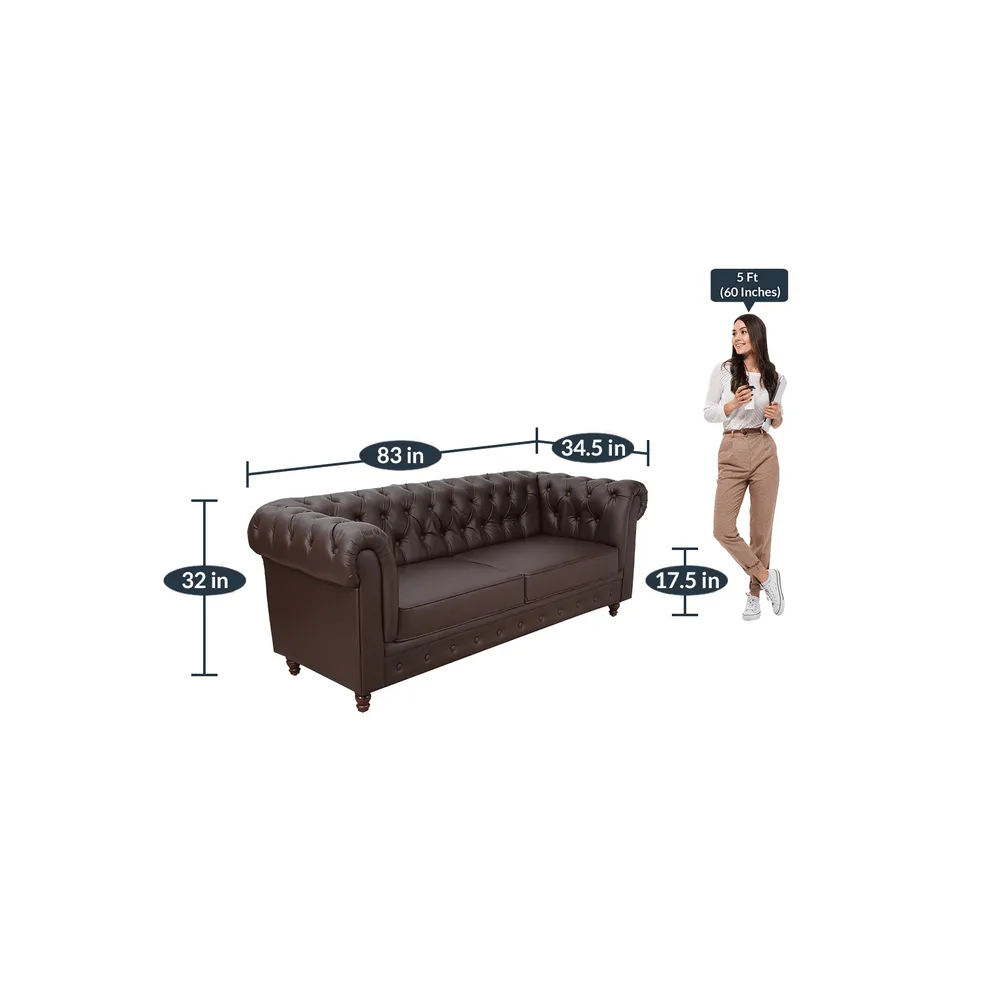 Tees 3 Seater Chesterfield Sofa