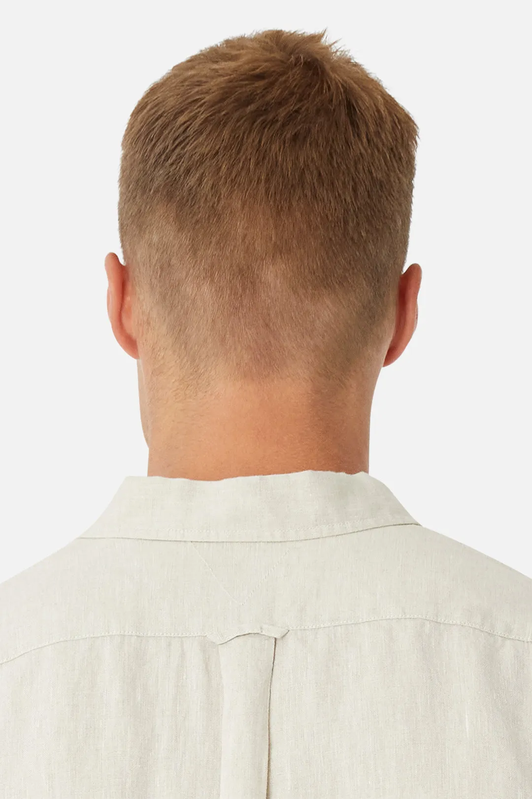 The Tennyson Linen L/s Shirt - Oatmeal