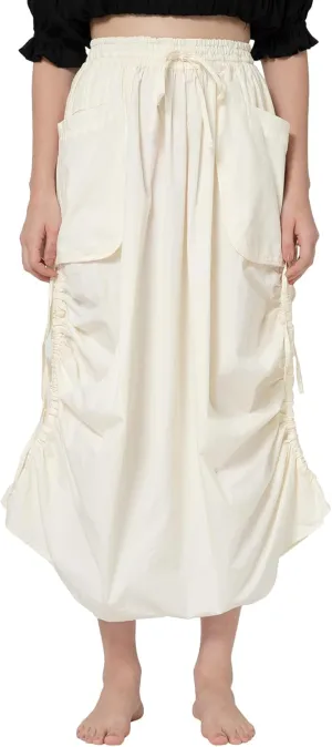 ThePirateDressing Women's 100% Cotton Maxi Boho Bohemian Hippie Gypsy Skirt with Side Hanging Pockets